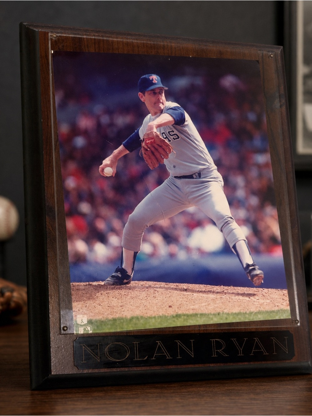 Vintage Nolan Ryan Texas Rangers MLB Wall Plaque